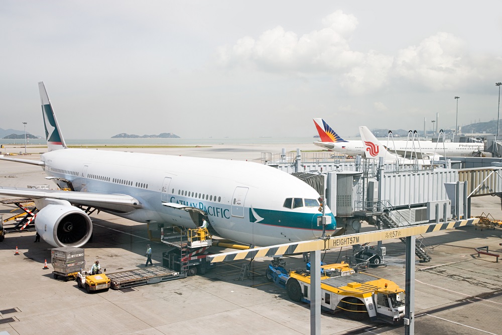 Aeroplanes on runway